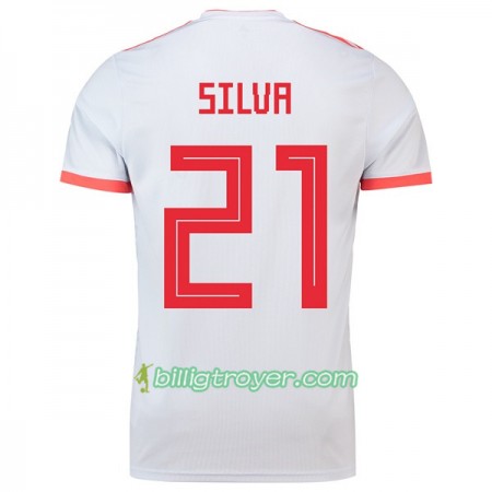 Billige Fotballdrakter Spania Silva 21 VM 2018 Bortedraktsett